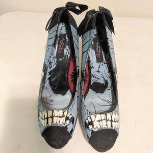 JUST FAB Glow in Dark ARBIS Zombie GHOUL PUMPS  Size 9.5